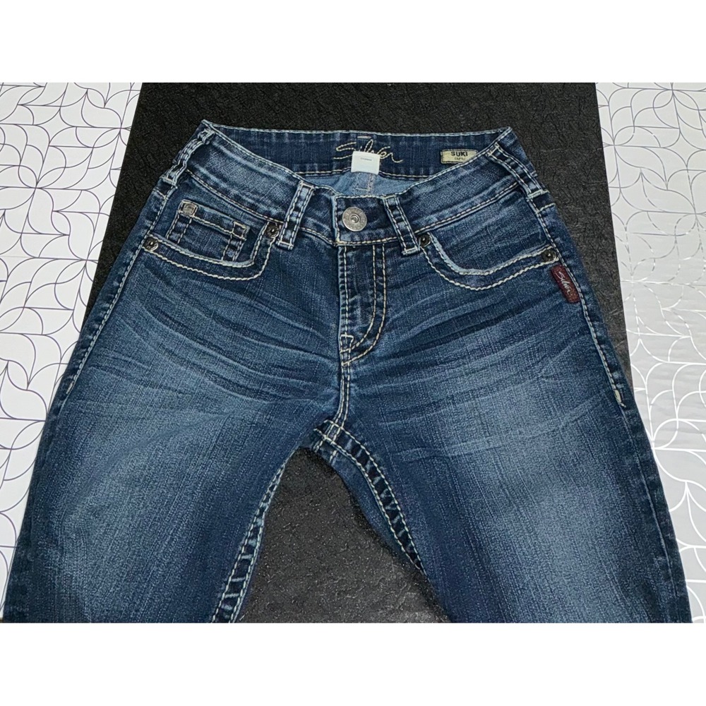 Silver Jeans Suki Capri W25 Dark Blue Denim Mid Rise L9996SAF334